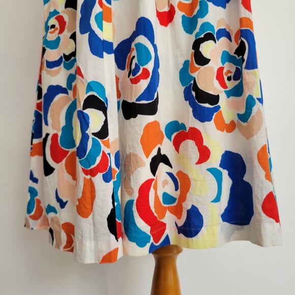 Plenty by Tracy Reese Tabitha Floral Dress Fit Flare Cotton Bold Women 14 - Picture 9 of 13